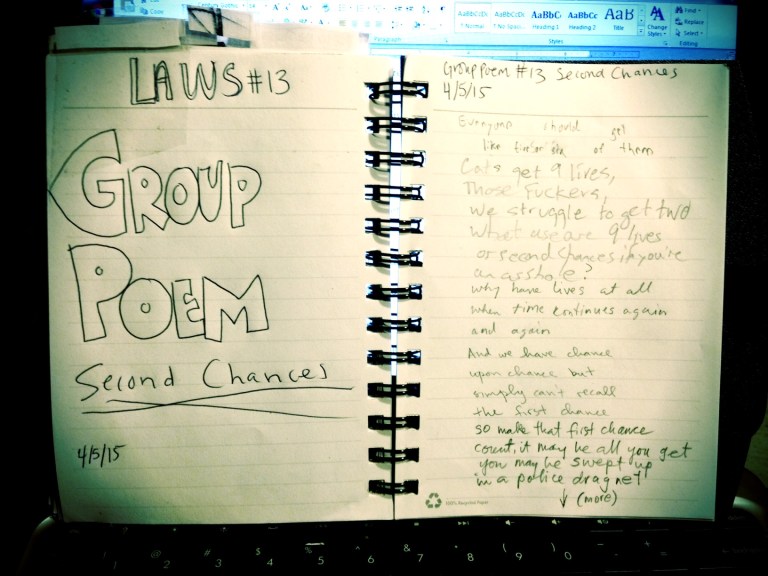 group poem second chances