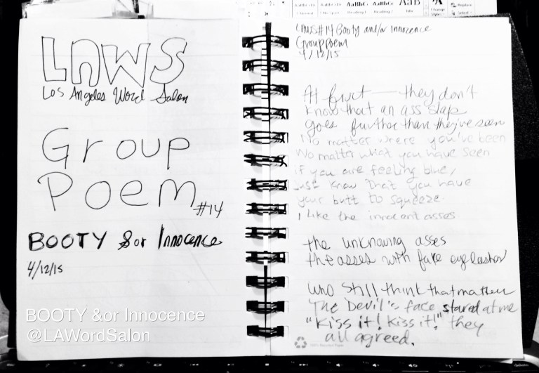 group poem booty innocence