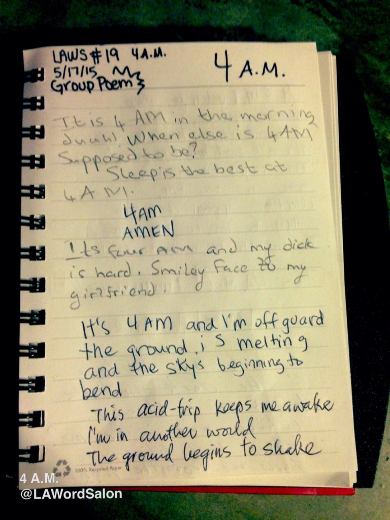 lawordsalon group poem 4am