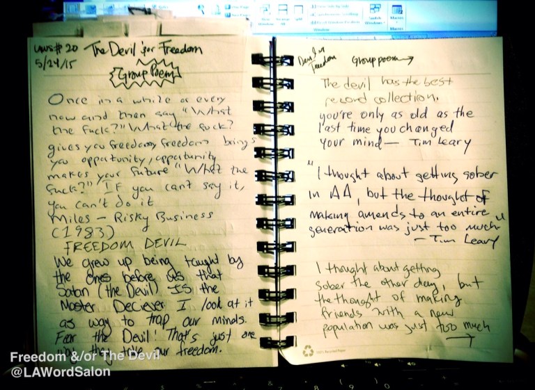 LAWord Salon Group Poem - The Devil or Freedom
