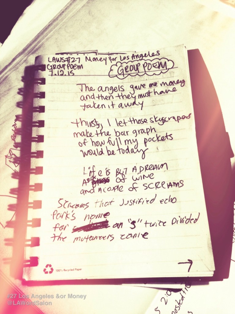 laword salon group poem money los angeles