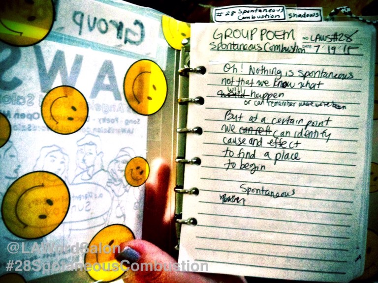 laword salon group poem spontaneous combustion