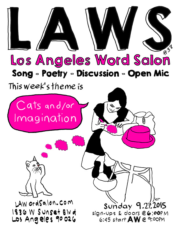 lawordsalon cats and or imagination flyer w