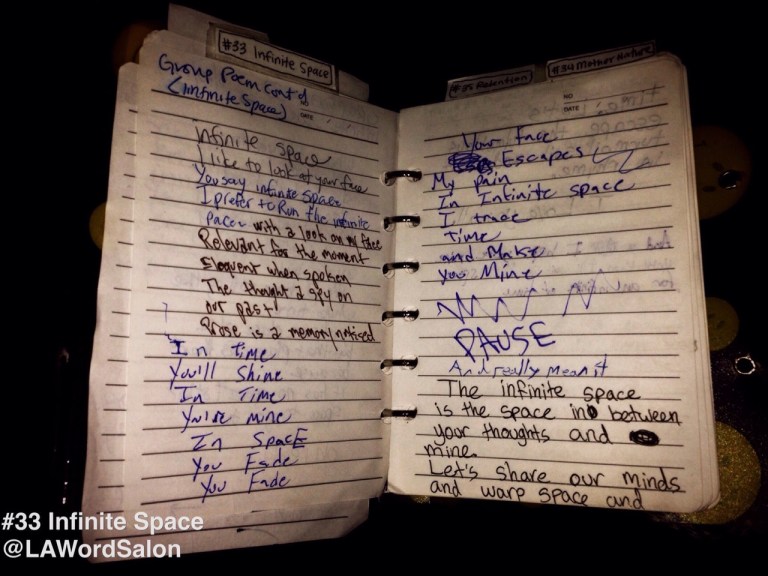 lawordsalon infinite space group poem