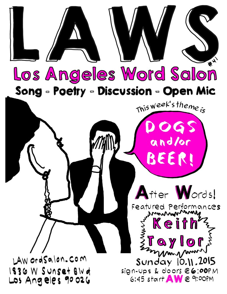 dogs and or beer lawordsalon flyer