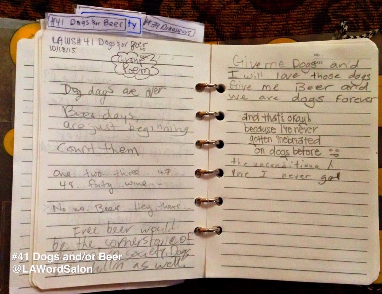 lawordsalon group poem dogs and/or beer