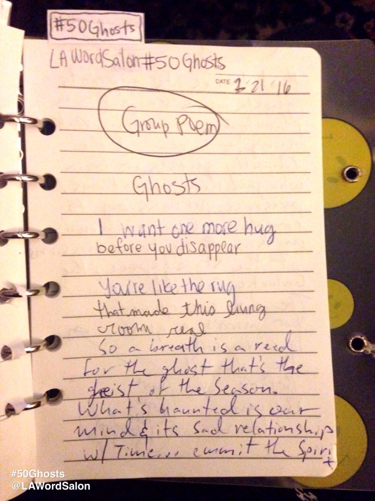 lawordsalon ghosts group poem